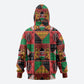 Kenya Christmas Zip Hoodie Patchwork Style