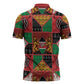 Kenya Christmas Zipper Polo Shirt Patchwork Style