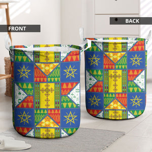 Ethiopia Christmas Laundry Basket Patchwork Style