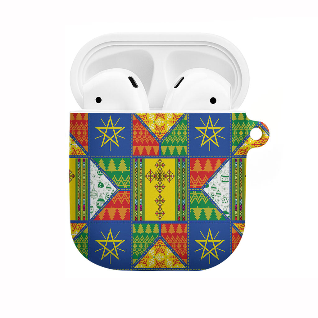 Ethiopia Christmas AirPods Case Patchwork Style