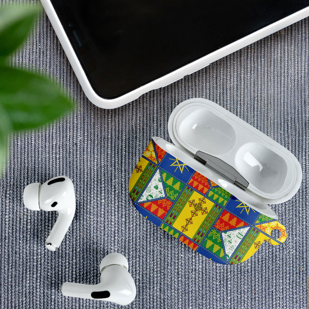 Ethiopia Christmas AirPods Case Patchwork Style