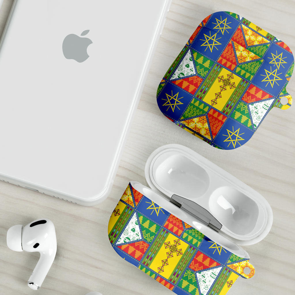 Ethiopia Christmas AirPods Case Patchwork Style