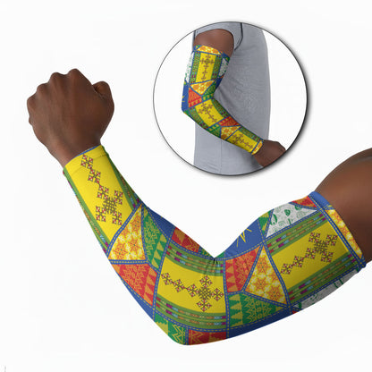 Ethiopia Christmas Arm Sleeves Patchwork Style