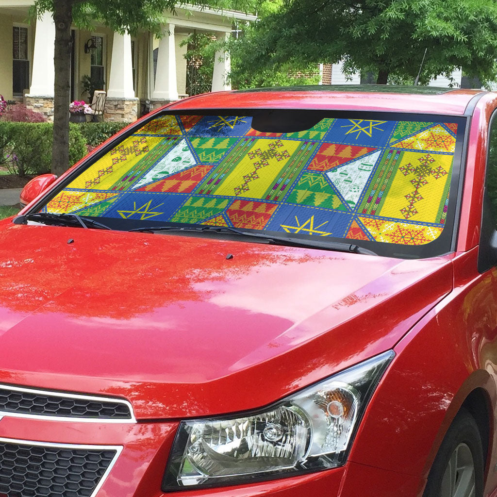 Ethiopia Christmas Auto Sun Shade Patchwork Style