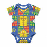 Ethiopia Christmas Baby Onesie Patchwork Style