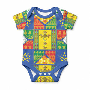 Ethiopia Christmas Baby Onesie Patchwork Style