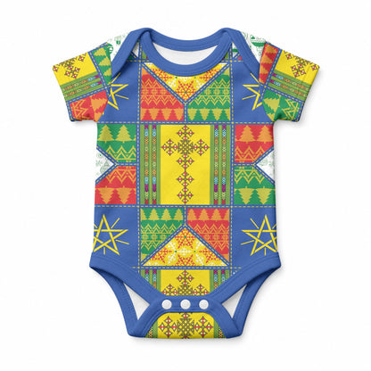 Ethiopia Christmas Baby Onesie Patchwork Style