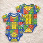 Ethiopia Christmas Baby Onesie Patchwork Style
