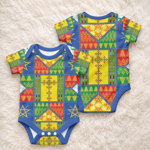Ethiopia Christmas Baby Onesie Patchwork Style