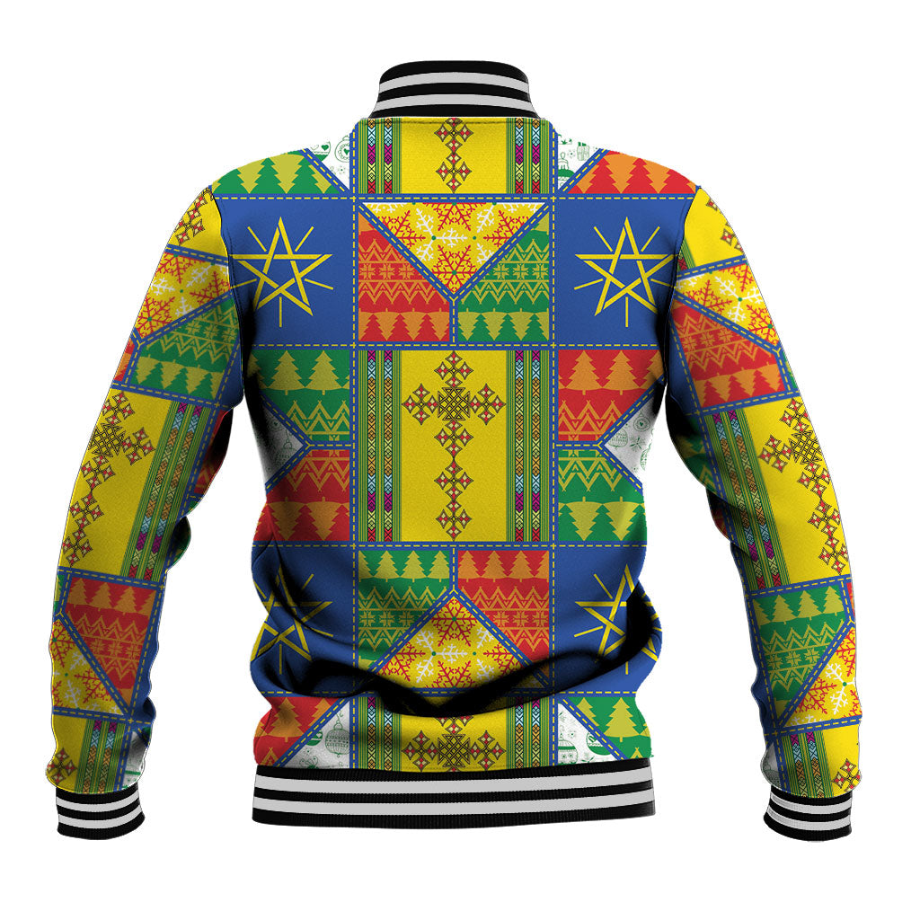 Ethiopia Christmas Baseball Jacket Patchwork Style