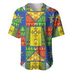 Ethiopia Christmas Baseball Jersey Patchwork Style