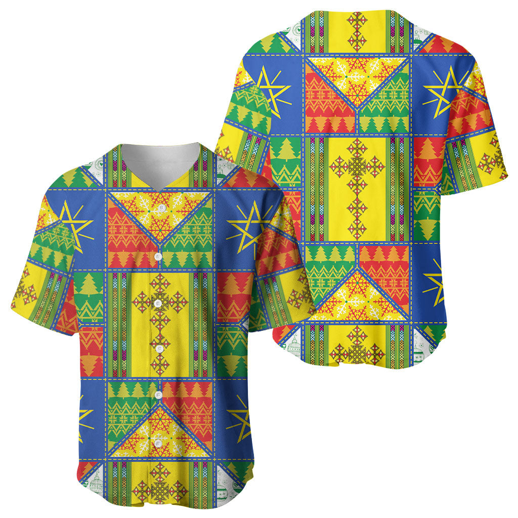 Ethiopia Christmas Baseball Jersey Patchwork Style