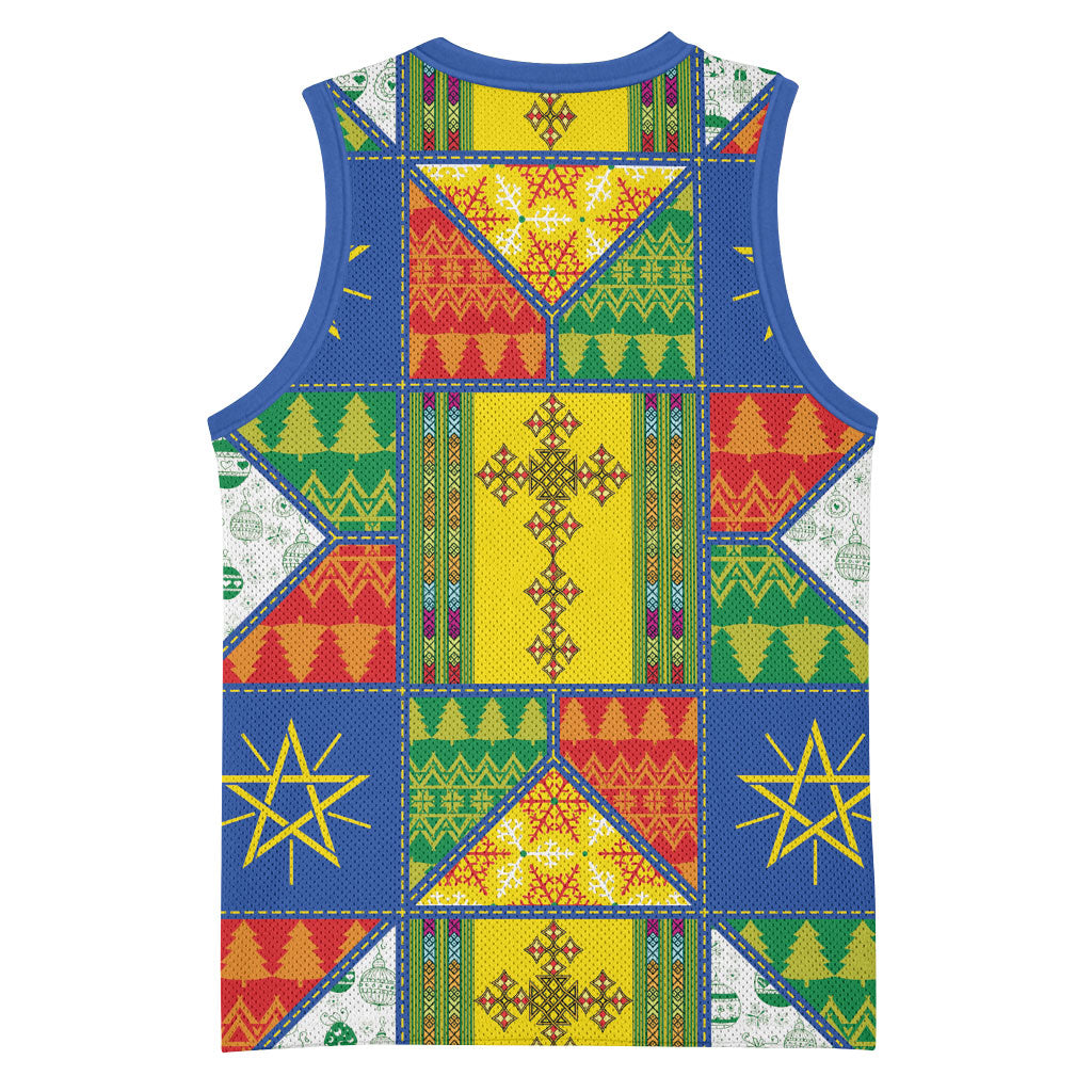 Ethiopia Christmas Basketball Jersey Patchwork Style
