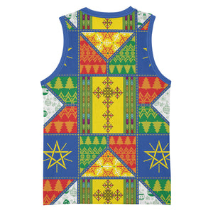 Ethiopia Christmas Basketball Jersey Patchwork Style