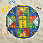 Ethiopia Christmas Beach Blanket Patchwork Style