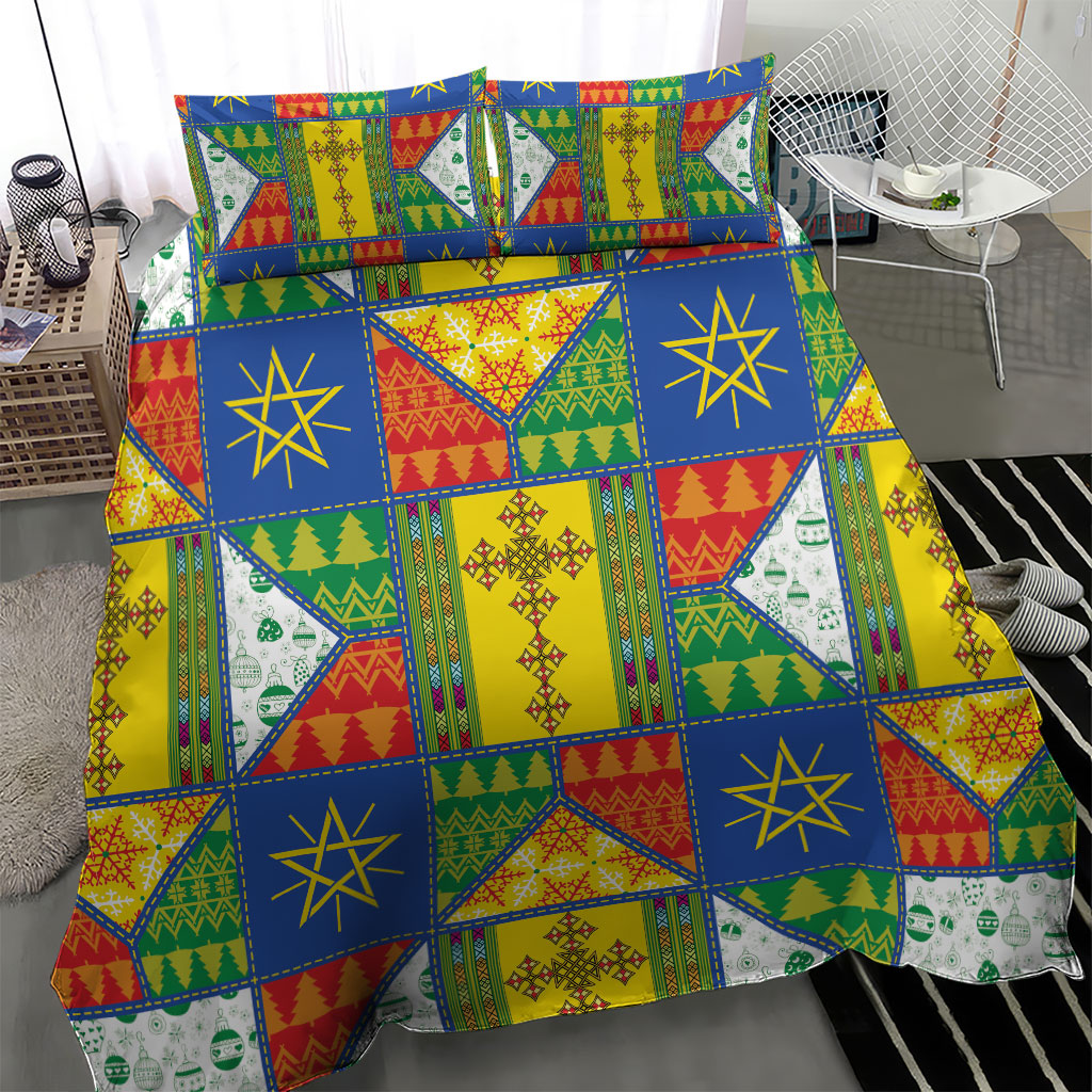 Ethiopia Christmas Bedding Set Patchwork Style