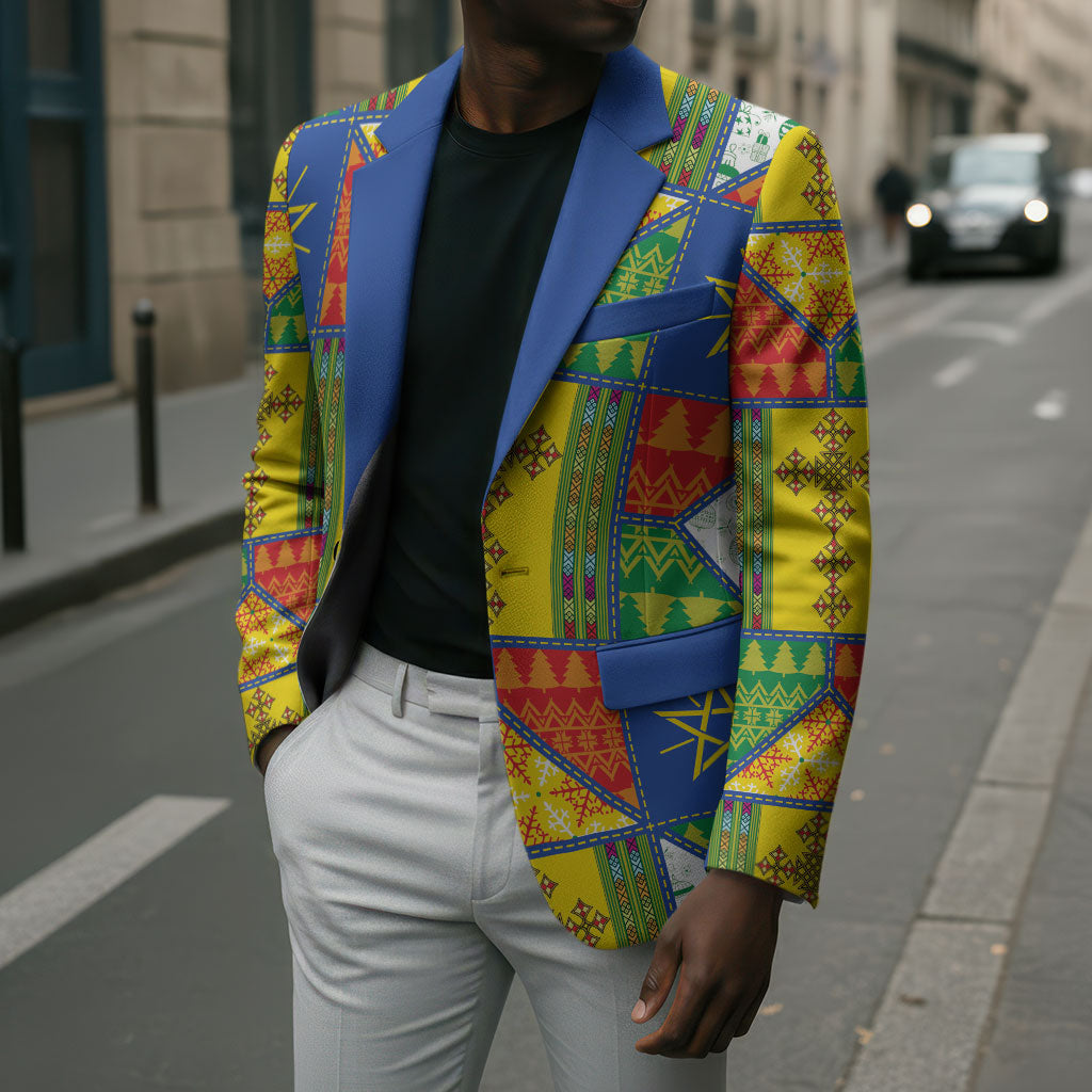 Ethiopia Christmas Blazer Patchwork Style