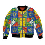 Ethiopia Christmas Bomber Jacket Patchwork Style