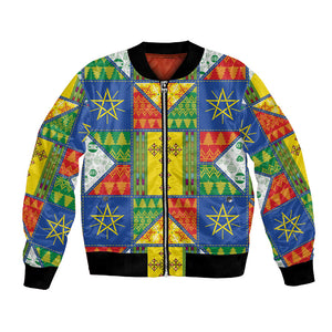 Ethiopia Christmas Bomber Jacket Patchwork Style