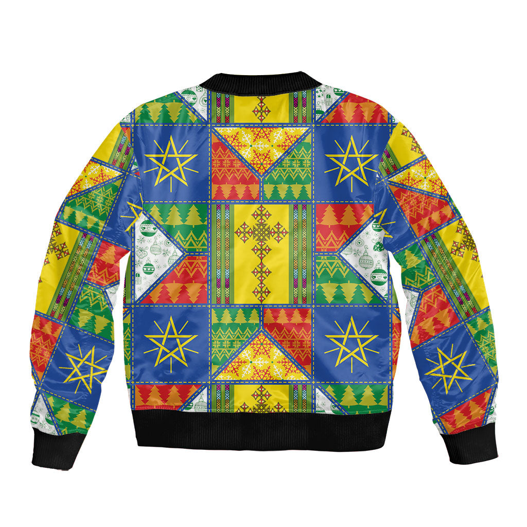 Ethiopia Christmas Bomber Jacket Patchwork Style