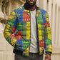 Ethiopia Christmas Bomber Puffer Jacket Patchwork Style