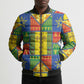 Ethiopia Christmas Bomber Puffer Jacket Patchwork Style