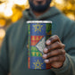 Ethiopia Christmas 4 in 1 Can Cooler Tumbler Patchwork Style