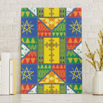 Ethiopia Christmas Canvas Wall Art Patchwork Style