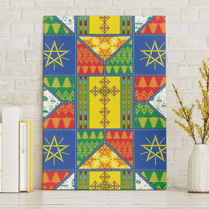 Ethiopia Christmas Canvas Wall Art Patchwork Style
