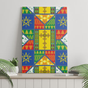 Ethiopia Christmas Canvas Wall Art Patchwork Style