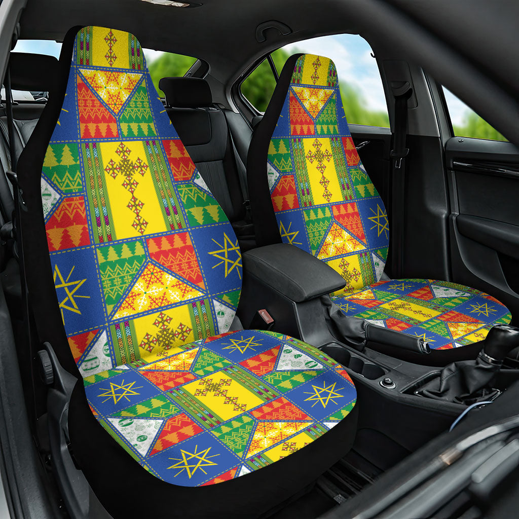 Ethiopia Christmas Car Seat Cover Patchwork Style