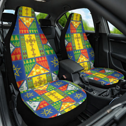 Ethiopia Christmas Car Seat Cover Patchwork Style
