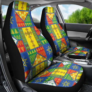 Ethiopia Christmas Car Seat Cover Patchwork Style