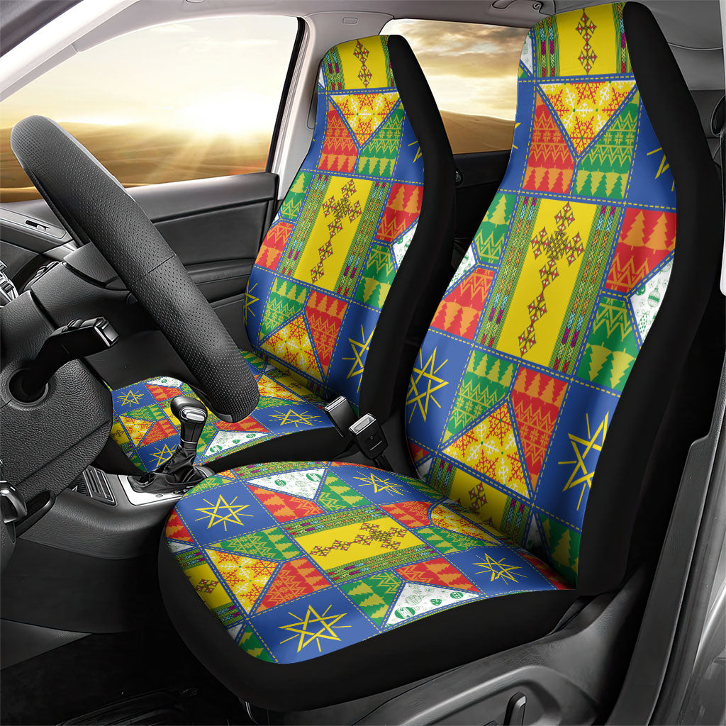 Ethiopia Christmas Car Seat Cover Patchwork Style
