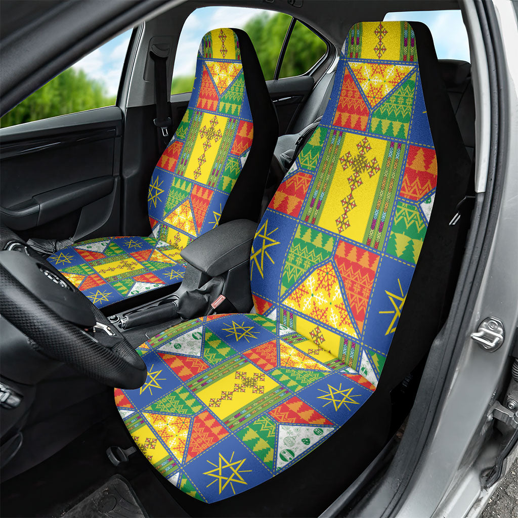 Ethiopia Christmas Car Seat Cover Patchwork Style