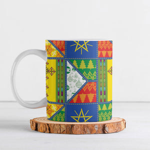 Ethiopia Christmas Ceramic Mug Patchwork Style