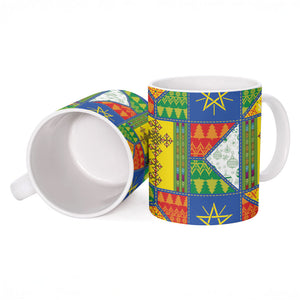 Ethiopia Christmas Ceramic Mug Patchwork Style