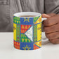 Ethiopia Christmas Ceramic Mug Patchwork Style