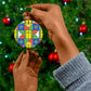 Ethiopia Christmas Ceramic Ornament Patchwork Style