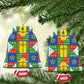 Ethiopia Christmas Ceramic Ornament Patchwork Style