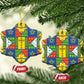 Ethiopia Christmas Ceramic Ornament Patchwork Style