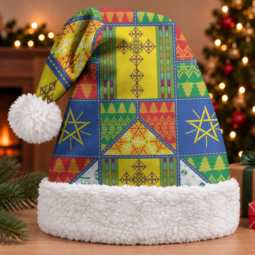 Ethiopia Christmas Santa Hat Patchwork Style