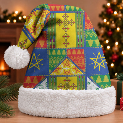 Ethiopia Christmas Santa Hat Patchwork Style