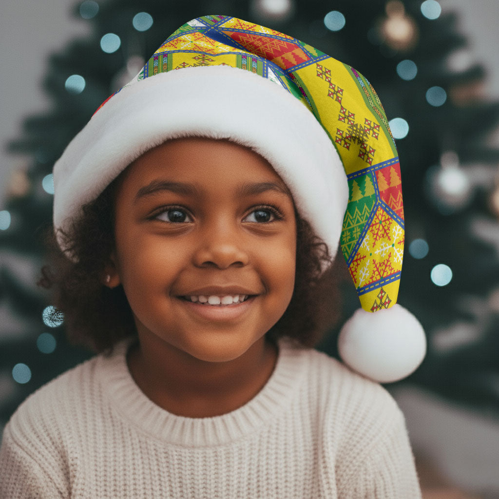 Ethiopia Christmas Santa Hat Patchwork Style