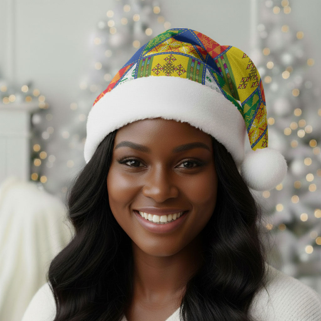Ethiopia Christmas Santa Hat Patchwork Style
