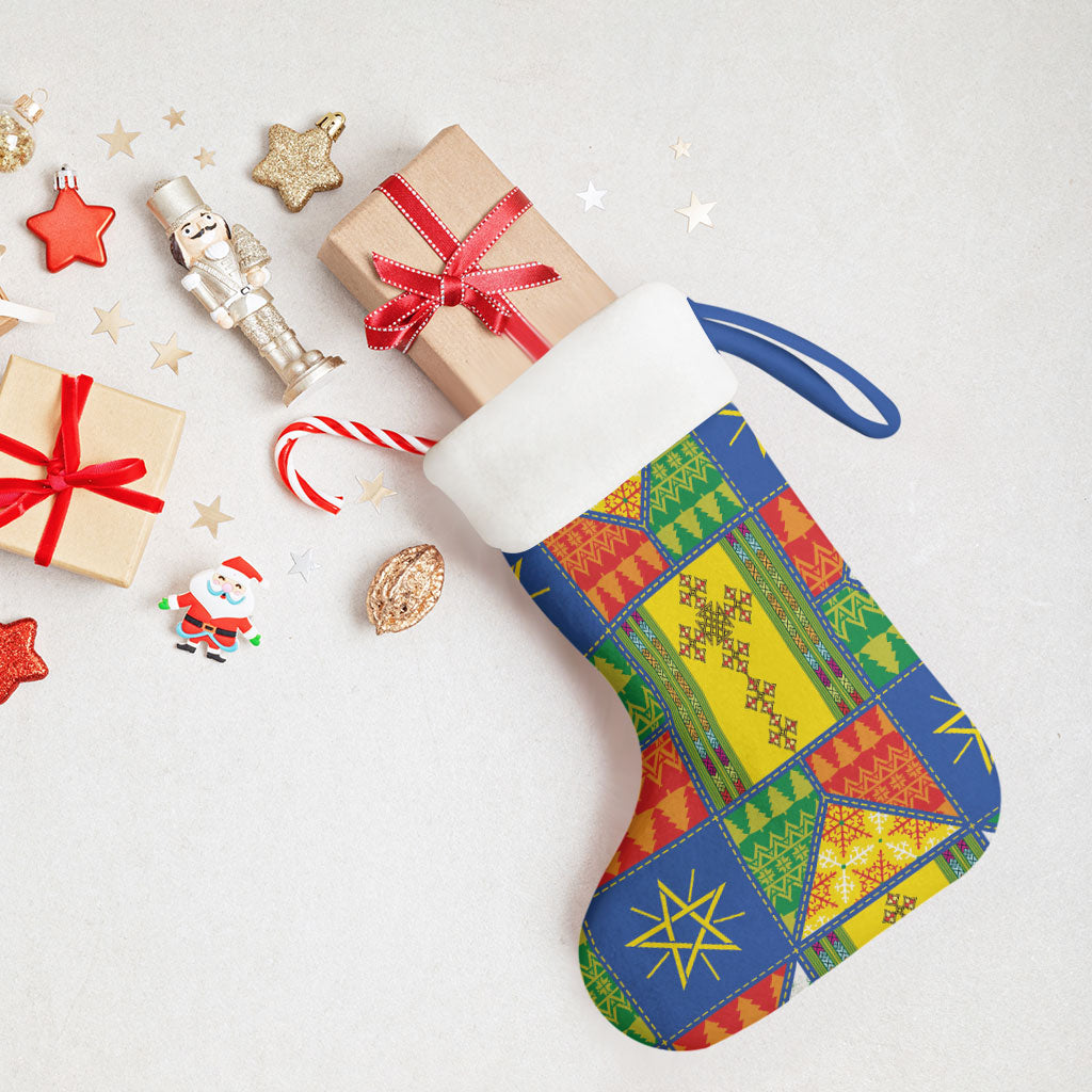 Ethiopia Christmas Stocking Patchwork Style