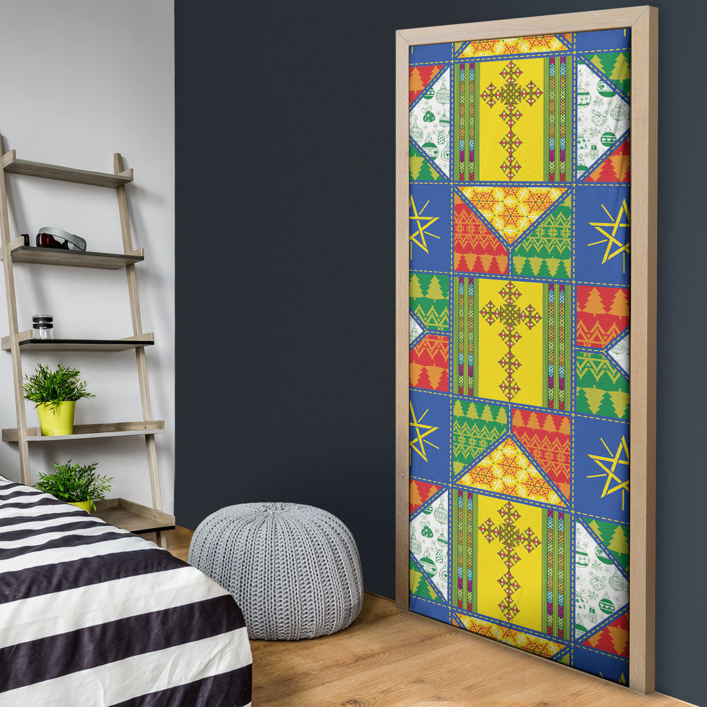Ethiopia Christmas Door Cover Patchwork Style