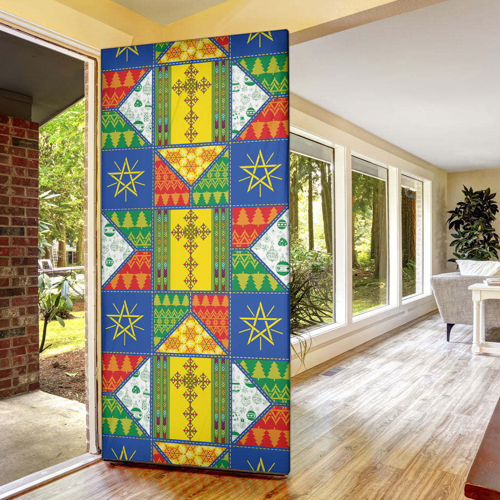 Ethiopia Christmas Door Cover Patchwork Style