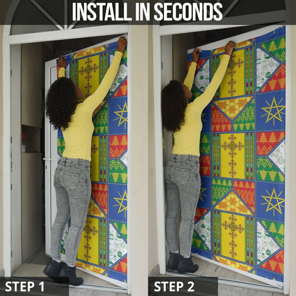 Ethiopia Christmas Door Cover Patchwork Style