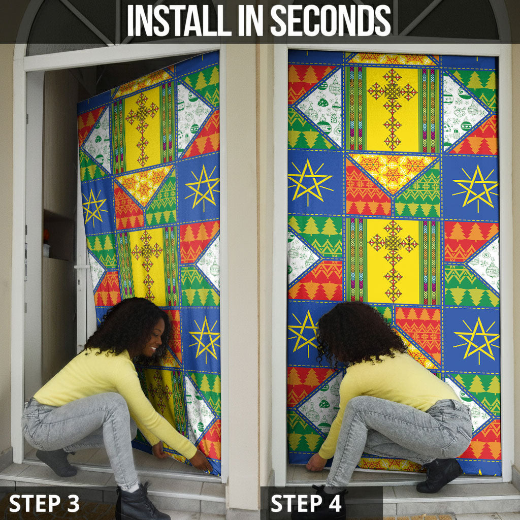 Ethiopia Christmas Door Cover Patchwork Style
